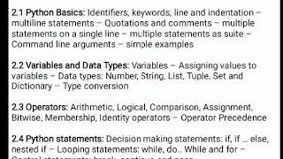 Lecture 4 Python - Unit 2, Basics Var, data types