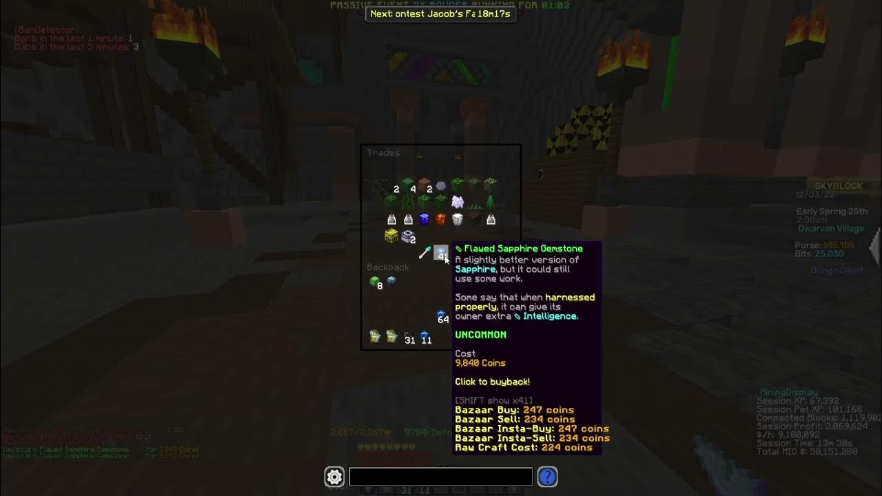 Fully Auto Gemstone Compactor & Seller Mining In One Hypixel