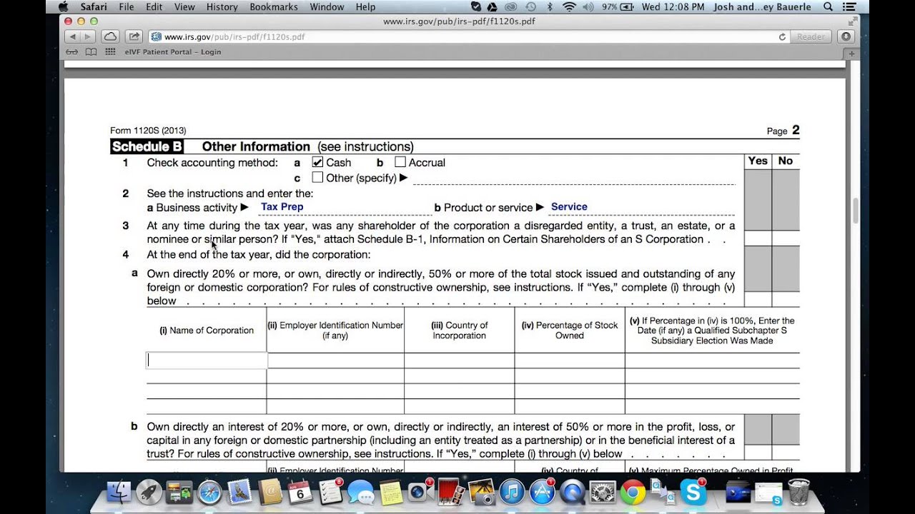 1120s Other Deductions Worksheet - Ivuyteq