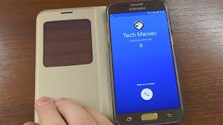 Samsung Galaxy S7 Android 8 Google Duo Spinning Incoming Call In S-View Cover Case