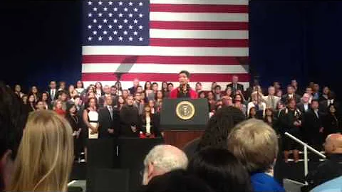 Geetha Vallabhaneni introducing President Obama