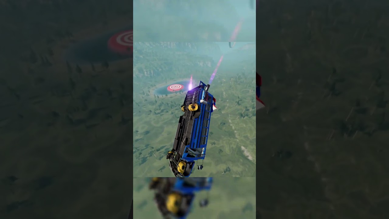 Bus going down ramp going fast