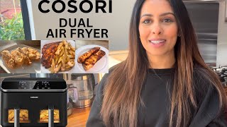 COOKING IN THE NEW COSORI DUAL BASKET AIR FRYER | RECIPE IDEAS | Unboxing and Review