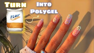 DIY HOMEMADE POLYGEL OUT OF FLOUR! TURN FLOUR INTO POLYGEL EASY/FAST