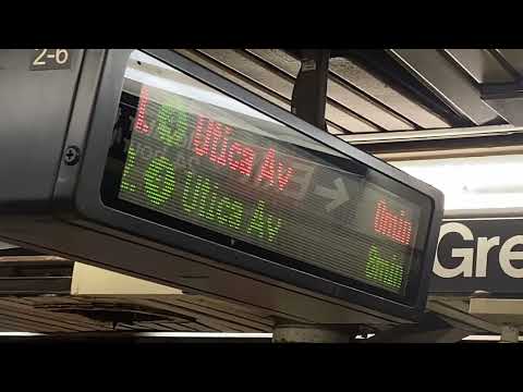 Brooklyn bound Exp 4 train to Crown Heights-Utica Av (arrival announcement)