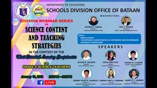 DIVISION WEBINAR SERIES ON SCIENCE CONTENT AND TEACHING STRATEGIES  FOR 2ND QUARTER - GRADE 6