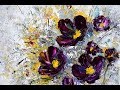 Simple Painting-Flowers/Acrylic/Texture/Einfach Malen-Blumen/V289