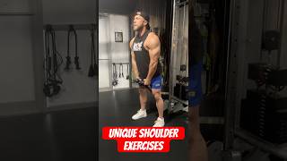 Try these 3 unique exercises your next shoulder day! #shoulders #workouts #bodybuilding #gymshorts