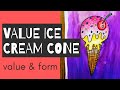 Easy art how to value ice cream cone