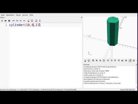 Q&D: x-Eck Prisma mit openSCAD