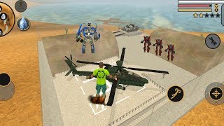 Vegas Crime Simulator (Vegas Hero go to army Helicopter in Robot Camp  - Android Gameplay HD screenshot 4