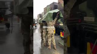 Rain Take Cover In Military Training Camp #militaryshorts #usarmy #armylife