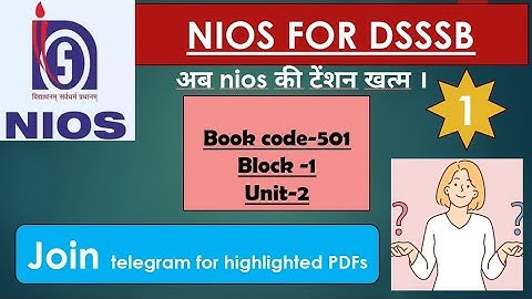 NIOS for DSSSB prt  501 block -1  unit -2  PART-1
