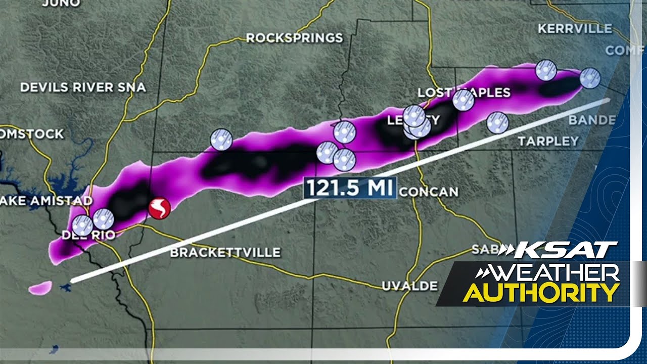Mapping the path of Tuesday's hail storm across South Central Texas ...