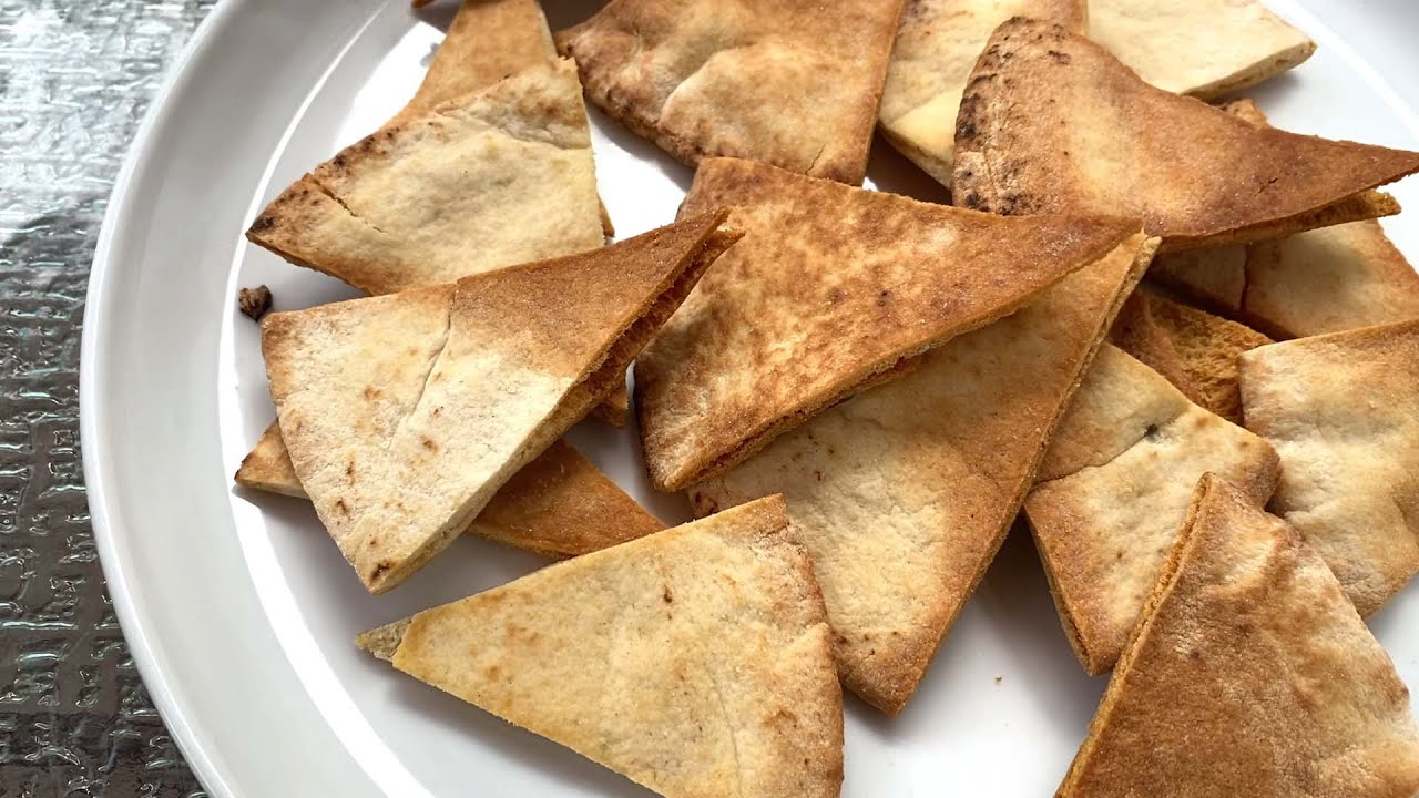 Air Fryer Pita Chips Recipe How To Make Homemade Pita Chips In The Air Fryer So Crispy
