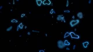 Neon Blue Falling Hearts Overlays | Neon Hearts | Hearts HD video | HD backgrounds | HD Overlays screenshot 3