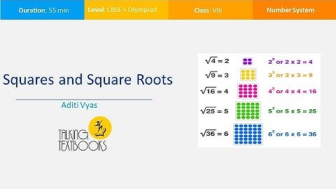 L 3 Squares and Square Roots | Class 8 Crash Course | Aditi Vyas | TTB