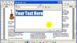 MS Word: using WordArt