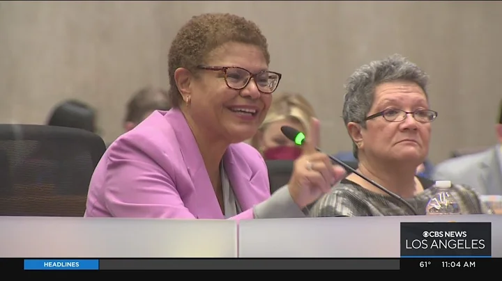 LA Mayor Karen Bass speaks on city's emergency dec...