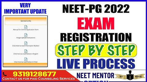 NEET PG 2022 EXAM Registration Started 🔥 Step by Step Procedure 🔥 Important Dates