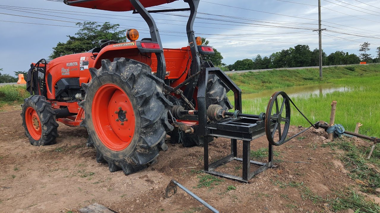 ไอเดียสุดจัดเครื่องสูบน้ำพ่วงรถไถประหยัดใช้งานได้จริง