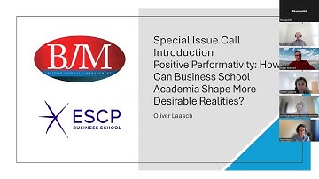 Special Issue Call Introduction Positive Performativity by Dr. Prof. Oliver Laasch