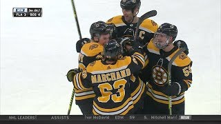 Bruins score twice in the final minute to beat Florida 4-3 3/7/19