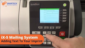 Adding Text To Your Imprint On iX 5 Mailing System – SMARTECH