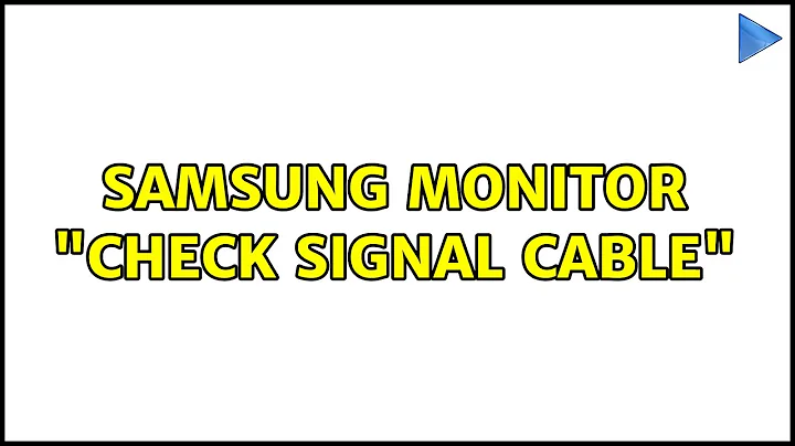 Samsung monitor "check signal cable" (2 Solutions!!)