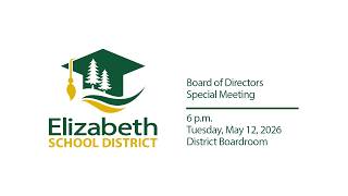 ESD Board Meeting:  Special Meeting for May 12, 2026