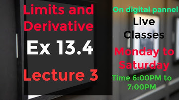 Limits and Derivatives / Ex 13.4