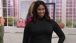 G.I.L.I. Long-Sleeve Ruched Knit Midi Dress on QVC