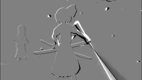 bad apple but each frame is the difference from the previous frame