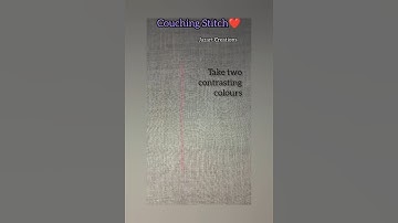 #👉"Make Textured Art with Couching!"#Couching Stitch#Tutorial#CouchingStitchforBeginners#ViralShorts