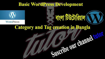 wordpress category and tag creation post in bangla