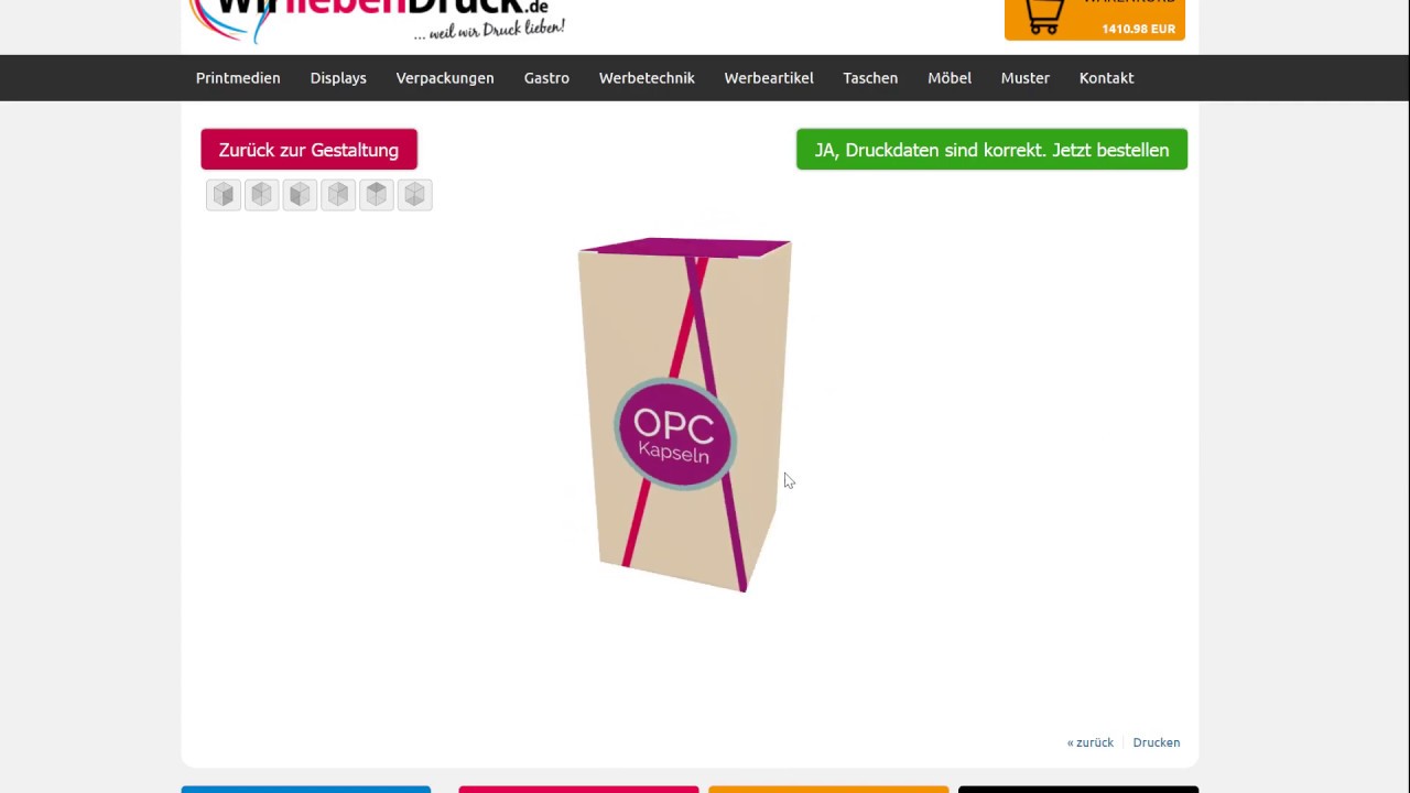 Faltboxen online drucken und gestalten