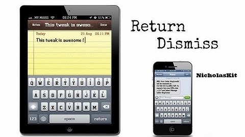 [Cydia Tweak] ReturnDismiss - Dismiss iOS Keyboard By Holding Return