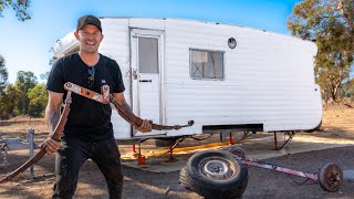 Our 50 Year Old Caravan is Getting an UPGRADE | preparing for new suspension & giveaway announcement