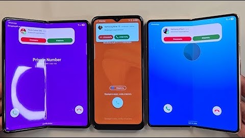 Incoming call on Samsung Galaxy Z Fold 4 TCL 30b & Samsung Z Fold 3 with outgoing calls