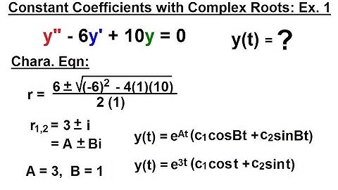 Differential Equation - 2nd Order (22 of 54) Constant Coeff. w/ Complex Roots: Example 1