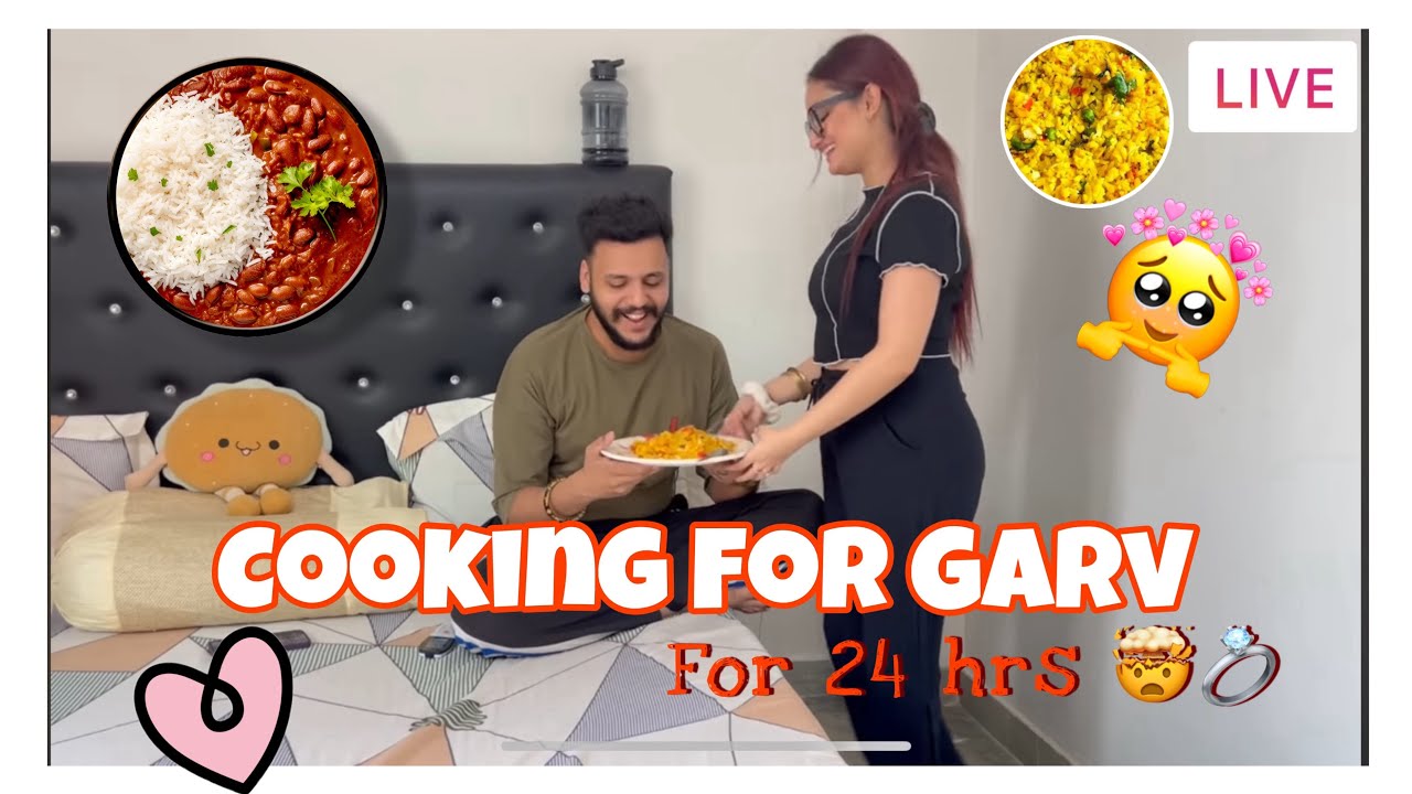 Cooking for GARV went cute 🙈😍 || Bhot kuch bnaya🥳😎|| His Reactions 🥹💍