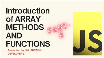 JavaScript Tutorial in Hindi for Beginners 2023. . .part 2 | JavaScript Array Methods And Functions