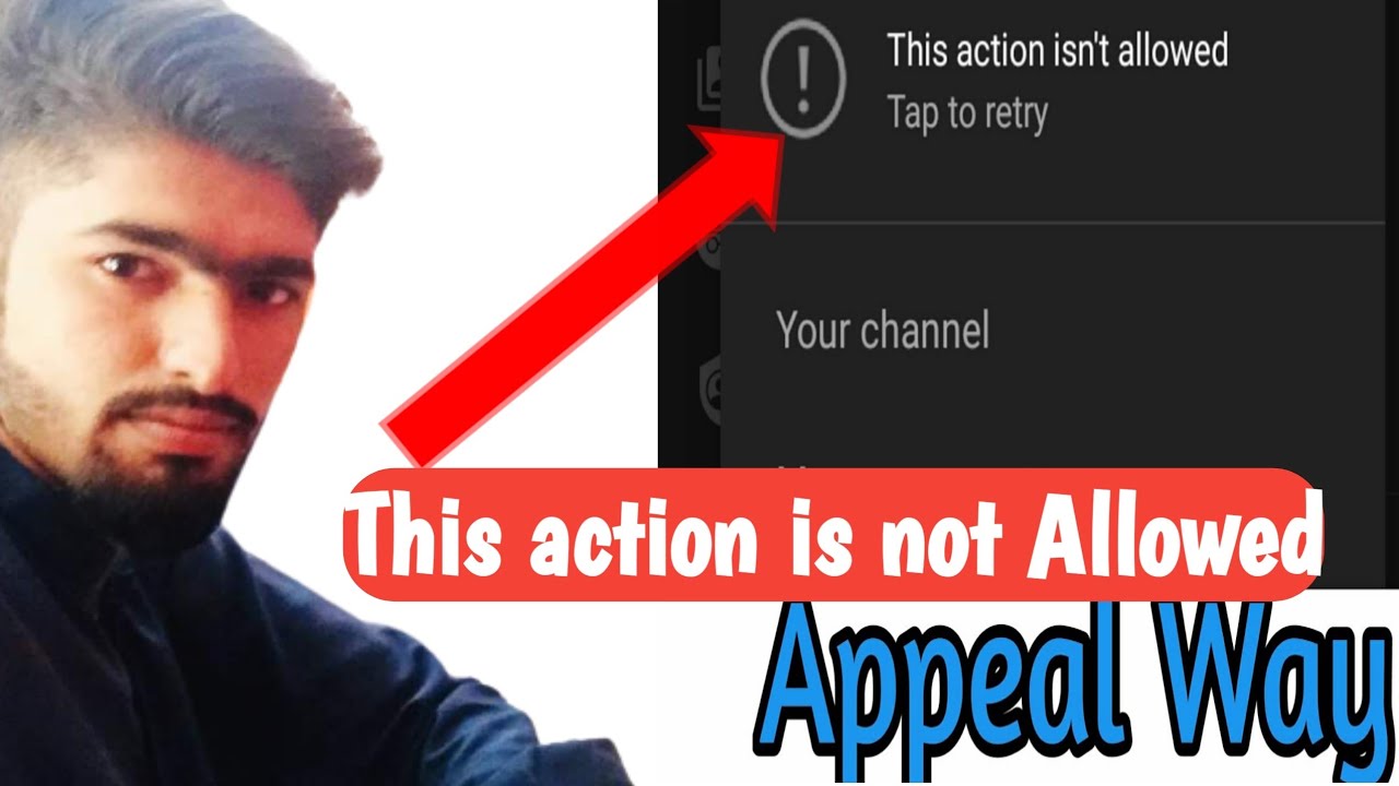 Problem fix!!! this action isn't allowed youTube / This action isn't