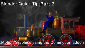 Blender Quick Tip: Motion Graphics using the commotion addon. Part 2