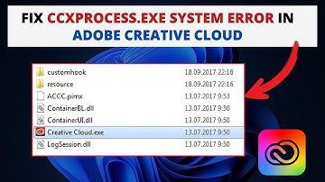 Fix CCXProcess.exe System Error in Adobe Creative Cloud