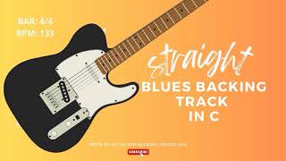 Straight Blues Backing Track in C 133 bpm