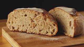 Baking a Basic Sourdough Bread - ASMR style