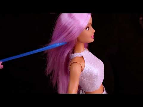 ASMR Barbie Doll Hair Brushing 🎀 Clothes Scratching