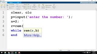 prime number determination using MATLAB
