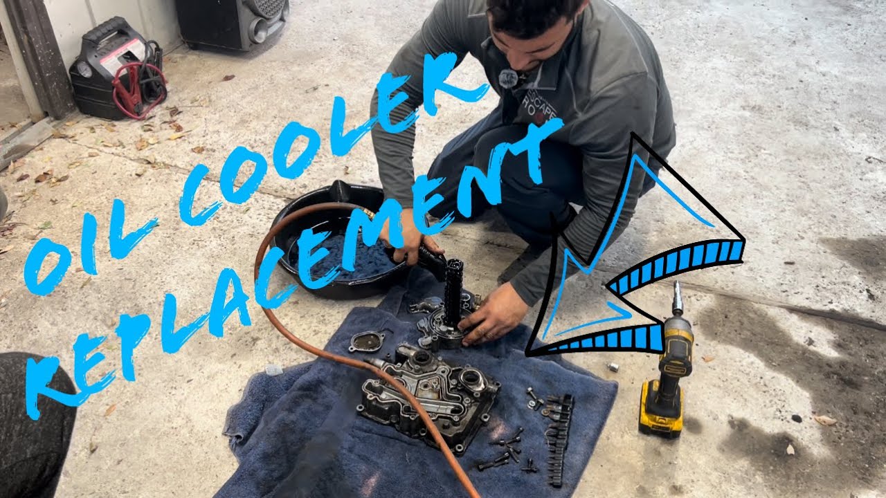 2003 ford 6 0 powerstroke oil cooler replacement tutorial youtube